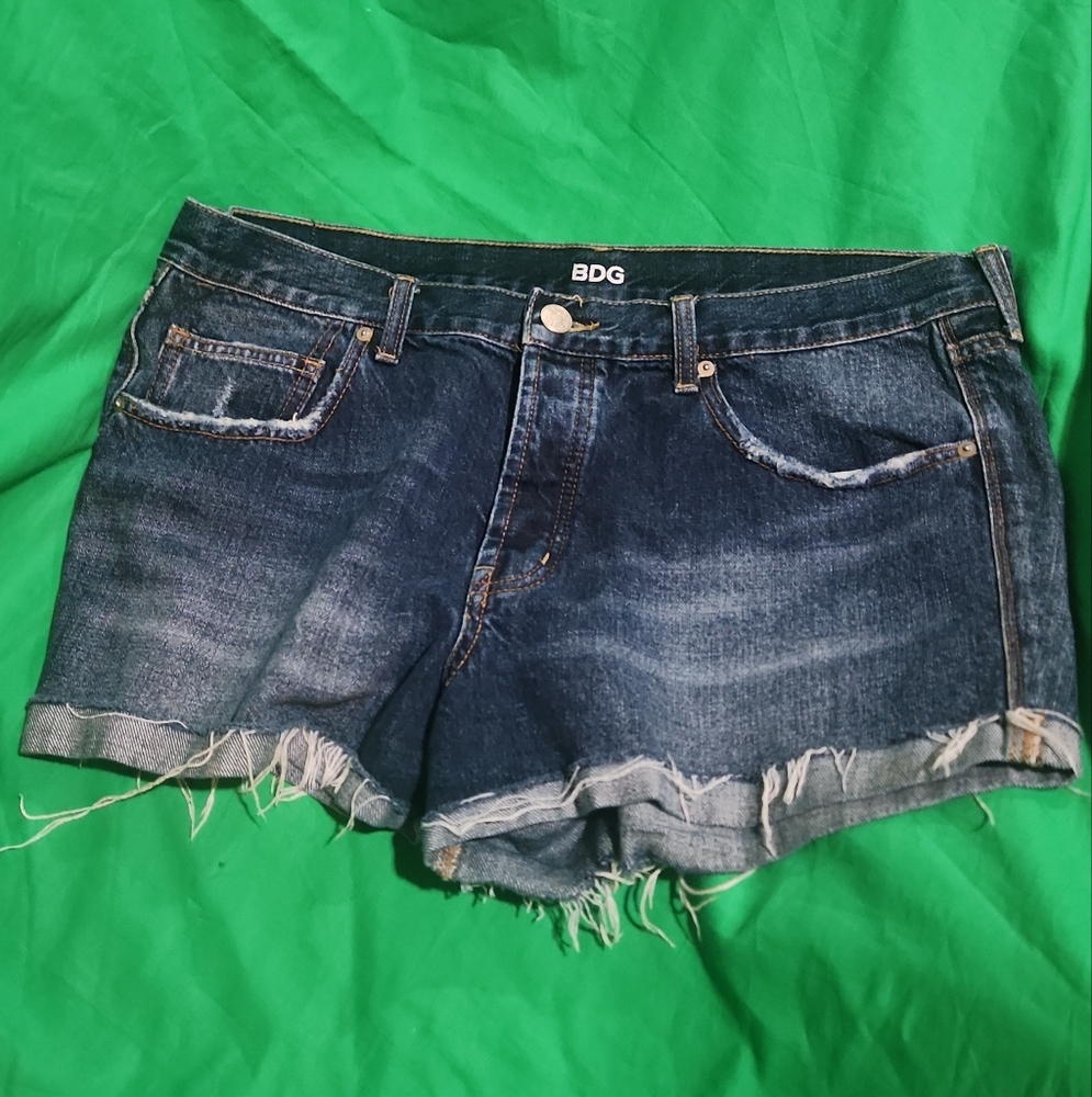 BDG Tom Girl Mid Rise Women Denim Short 32 Button Fly